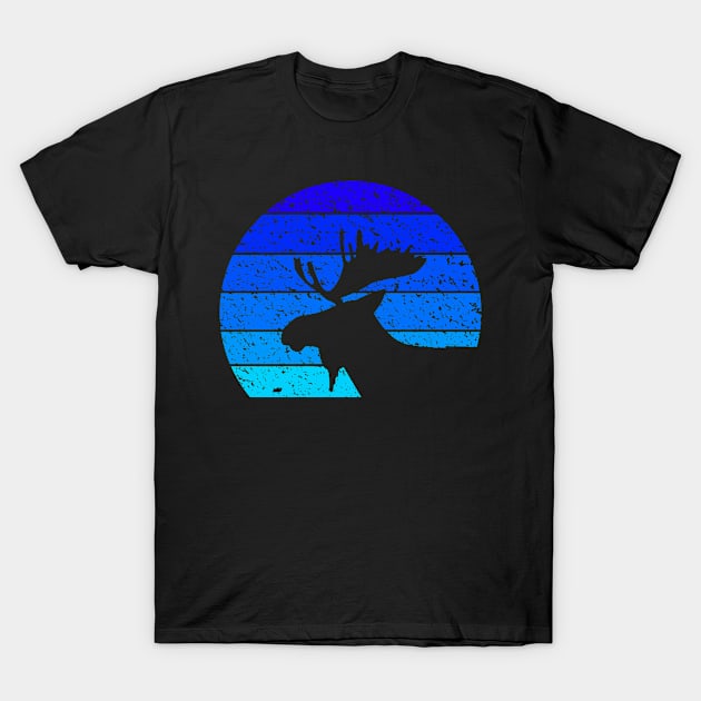 Vintage Moose Silhouette retro design T-Shirt by eliteshirtsandmore